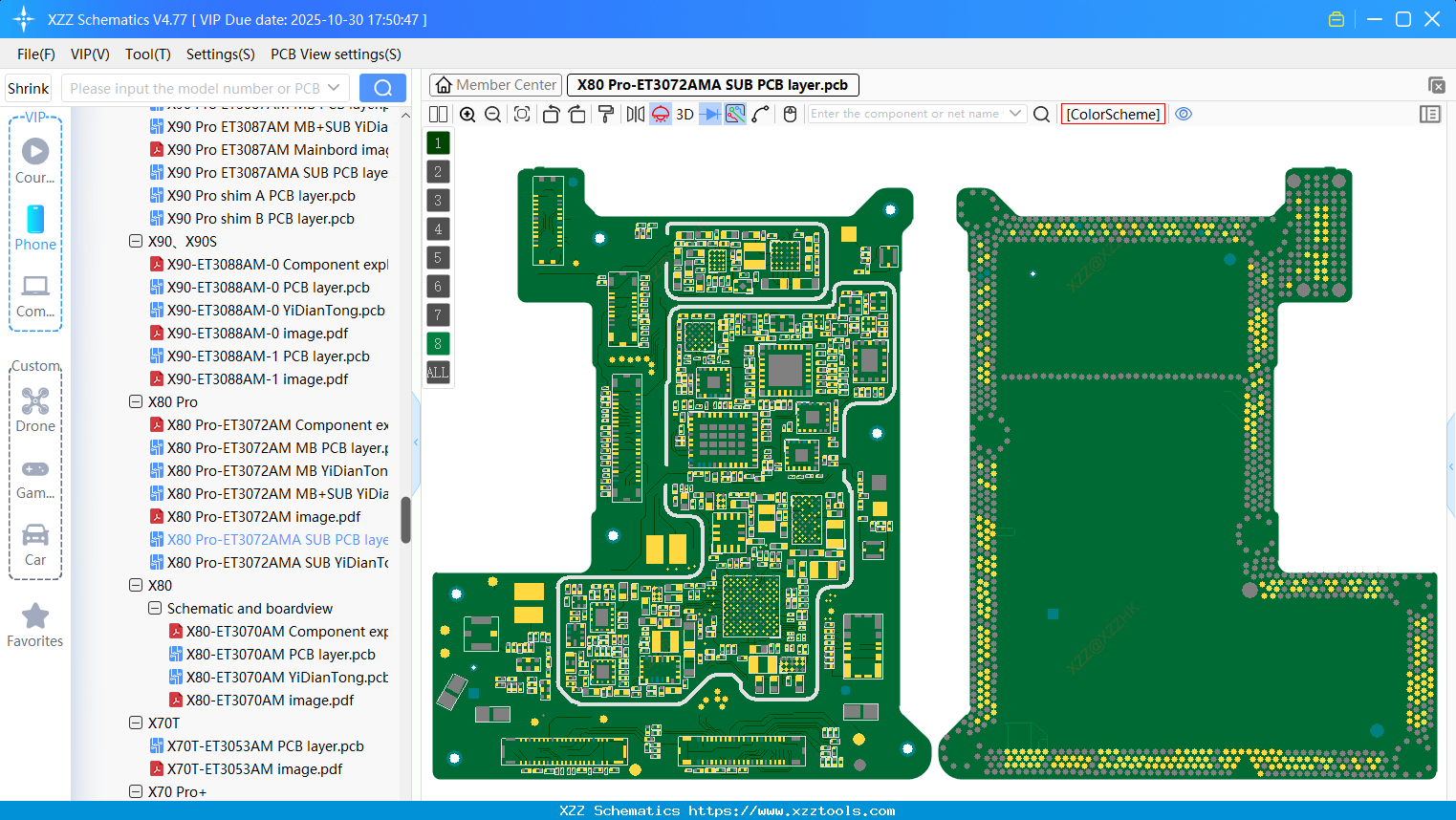 VIVO X80 Pro-ET3072AMA SUB PCB Layer